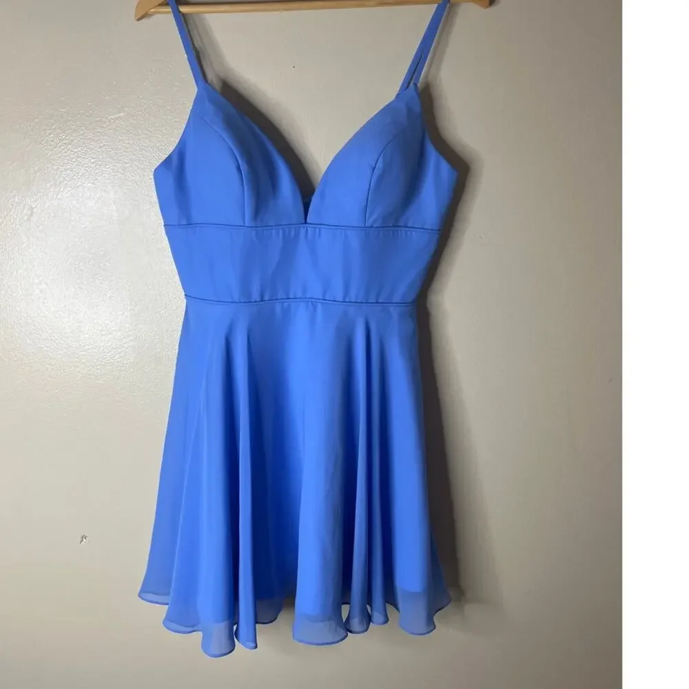 NWT Lucci Lu Periwinkle HOCO Cocktail Party Dress  - Size 10 - Picture 3 of 10